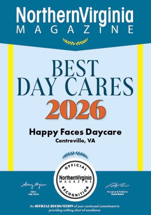 Northern Virginia Magazine Best Daycares Official Recognition Award